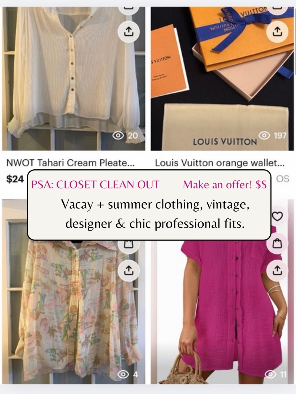 Make an offer! Closet clean out - designer vintage Europe vacation summer items